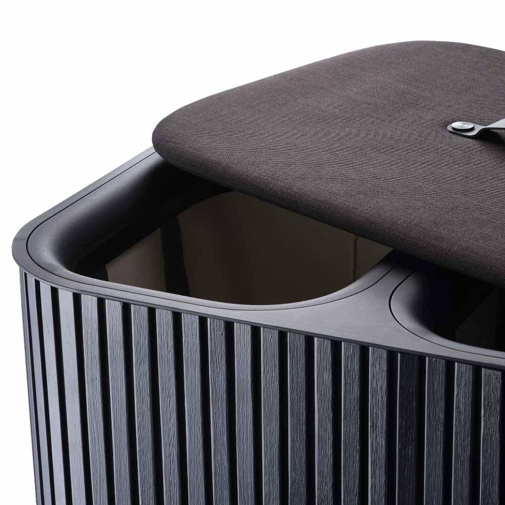 Joseph Joseph Tota Twin Luxe 90L Easy-Empty Bamboo Laundry Basket at House