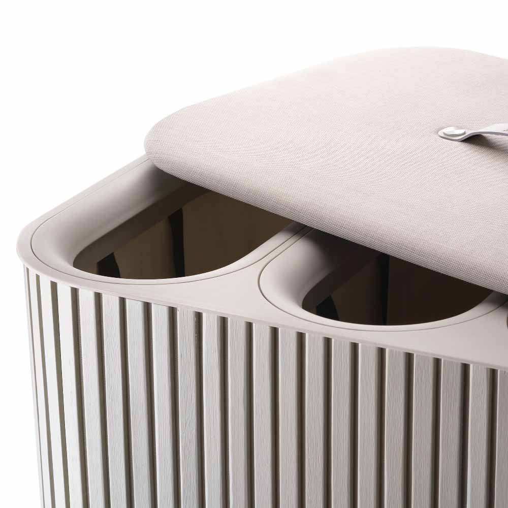 Joseph Joseph Tota Trio Luxe 90L Easy-Empty Bamboo Laundry Basket at House