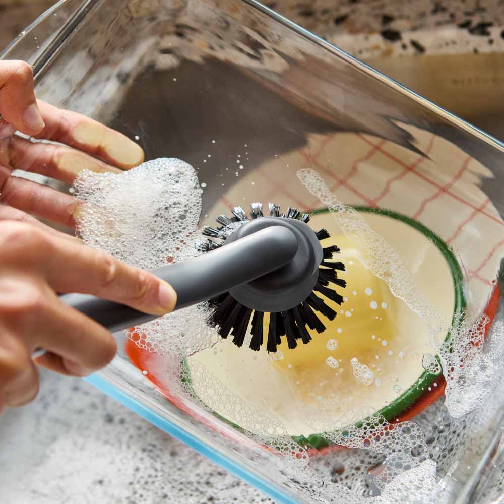 Joseph Joseph Sinktech Dish Brush With Stainless Steel Storage Stand at House