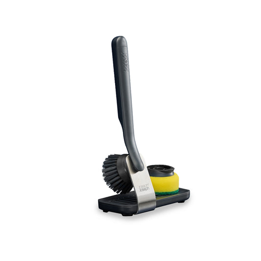 Joseph Joseph Sinktech Dish Brush And Sponge Set With Large Stainless Steel Storage Stand at House