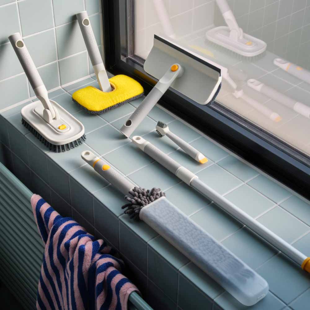 Joseph Joseph Cleantech Deep Cleaning Set With Extension Pole at House