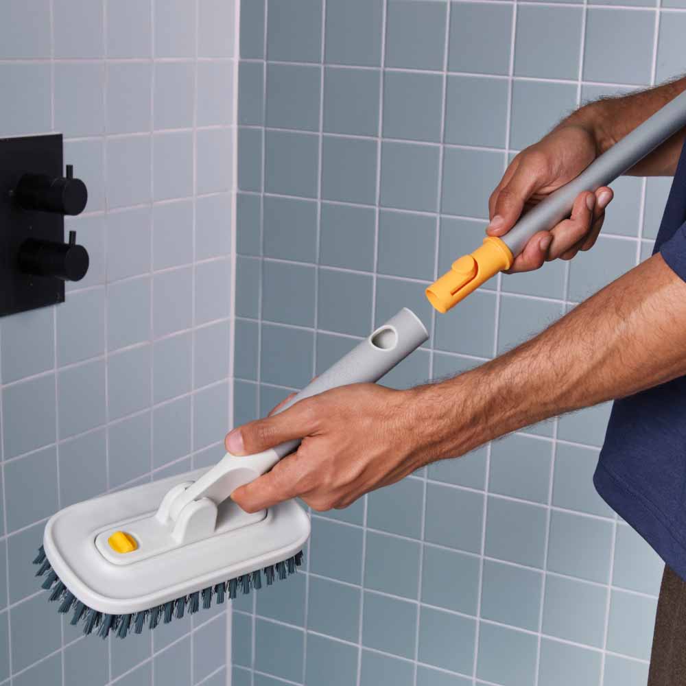 Joseph Joseph Cleantech Deep Cleaning Set With Extension Pole at House