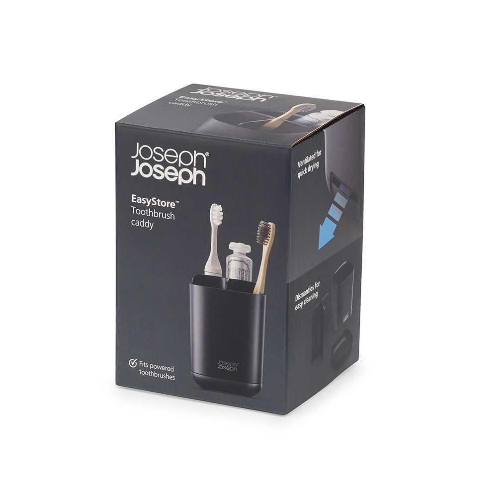 Joseph Joseph EasyStore Toothbrush Caddy Matt Black