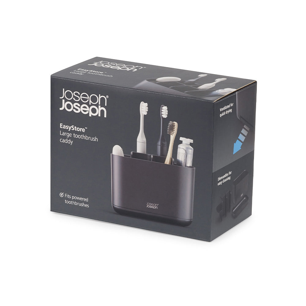 Joseph Joseph EasyStore Large Toothbrush Caddy Matt Black