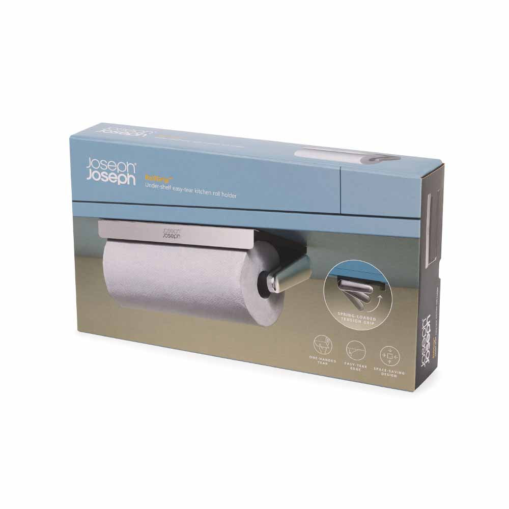 Joseph Joseph Rollgrip Under-Shelf Easy-Tear Kitchen Roll Holder at House