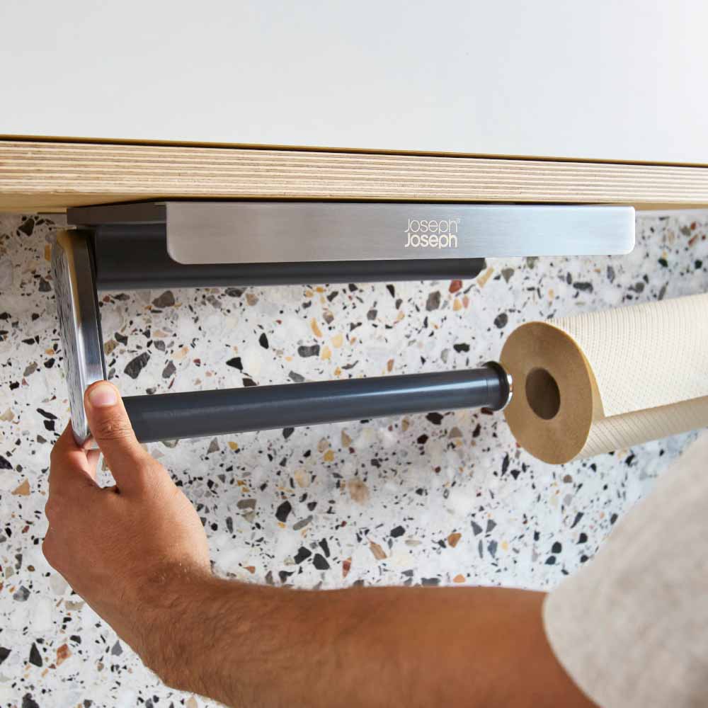 Joseph Joseph Rollgrip Under-Shelf Easy-Tear Kitchen Roll Holder at House