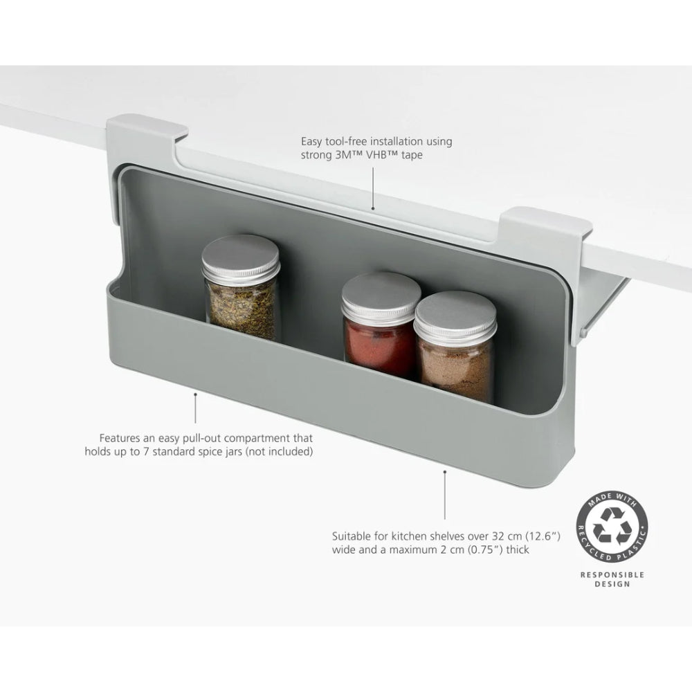 Joseph Joseph CupboardStore Under Shelf Spice Rack Stone