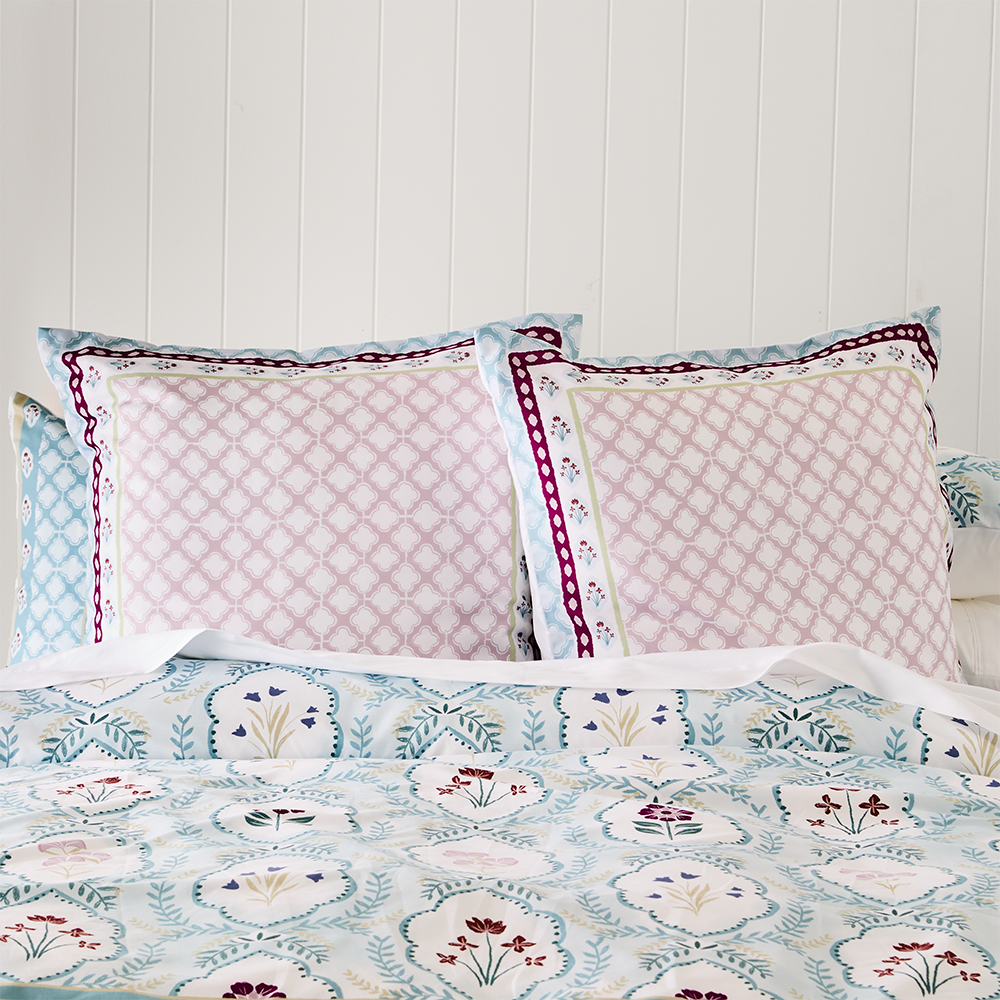 Adorn Living Petunia Set Of 2 European Pillowcases