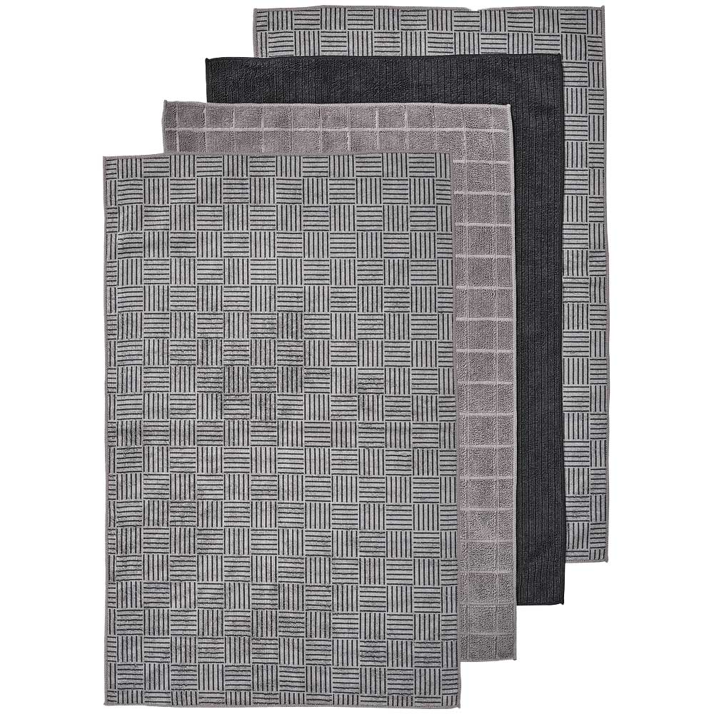 Ladelle Benson Set of 4 Microfibre Kitchen Towels