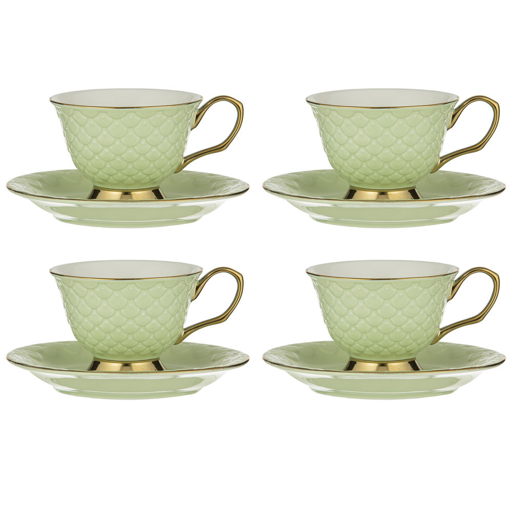 Ashdene Ripple Set of 4 Cup & Saucer