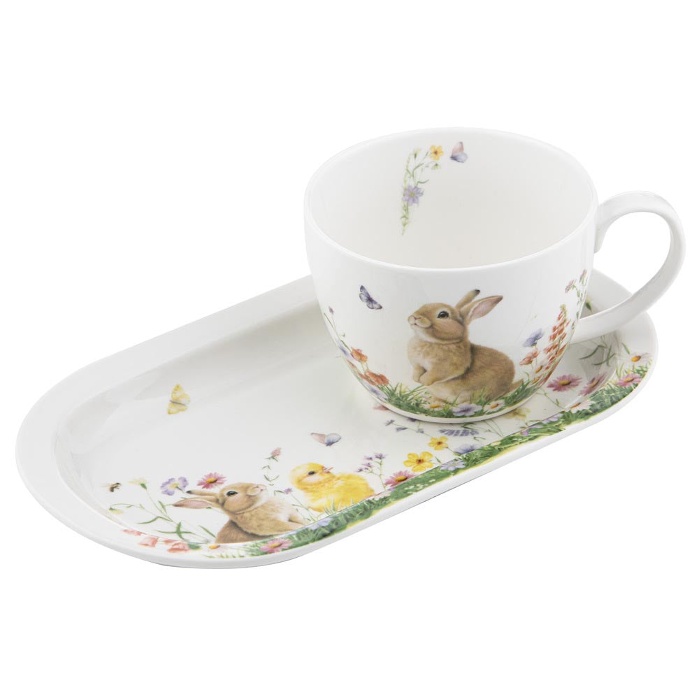 Ashdene Sweet Meadows Mug & Plate Set with baby animals at House