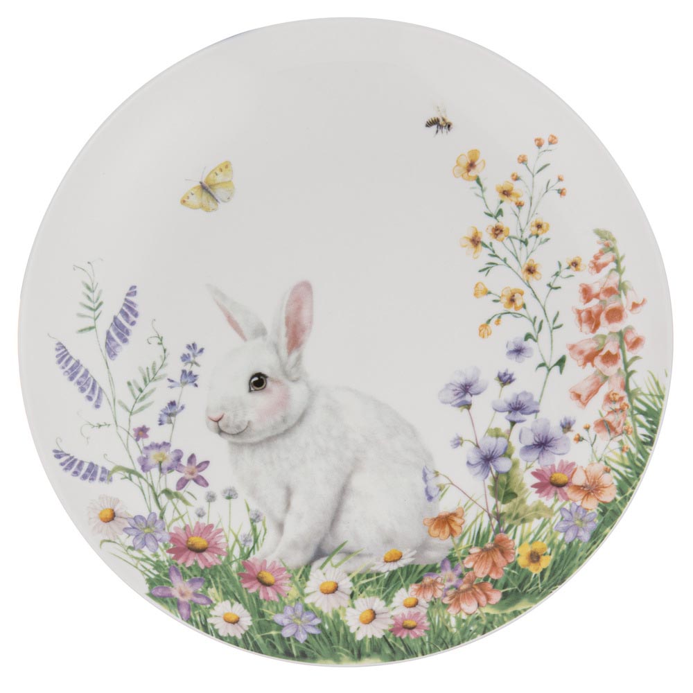 Ashdene Sweet Meadows Set of 4 Side Plates with baby bunny at House