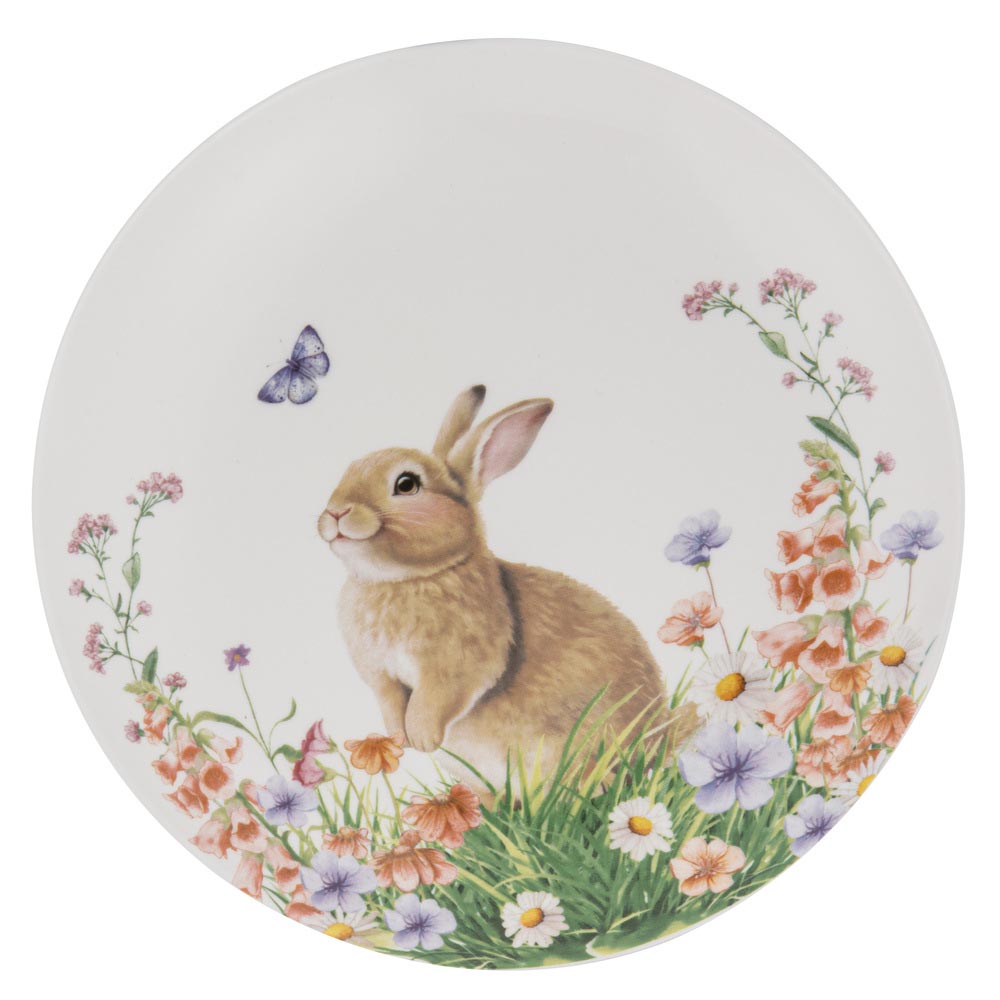 Ashdene Sweet Meadows Set of 4 Side Plates with baby bunny at House