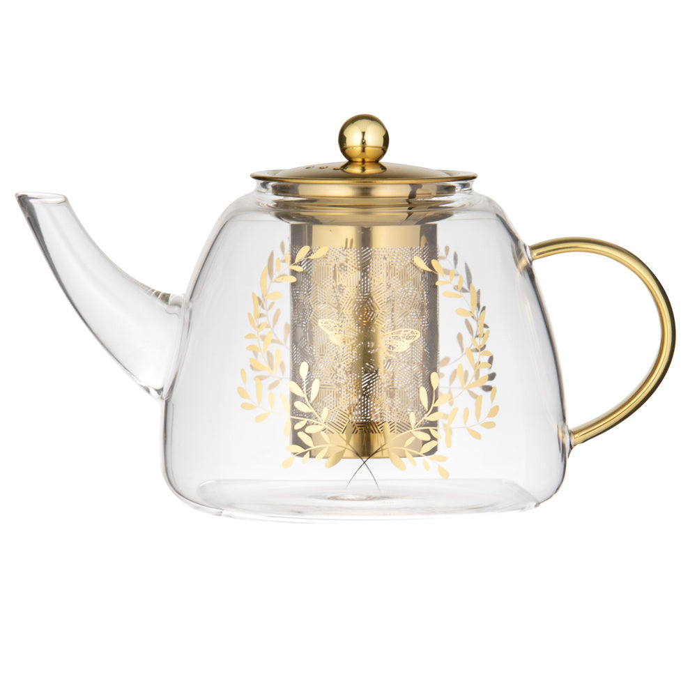 Ashdene Elegant Bee Glass Infuser Teapot