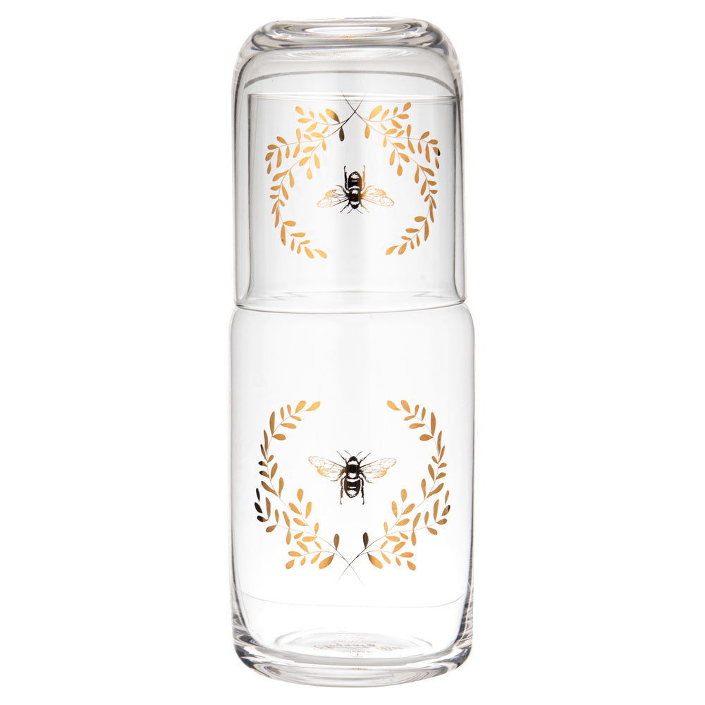 Ashdene Elegant Bee Crystal Carafe & Glass Set