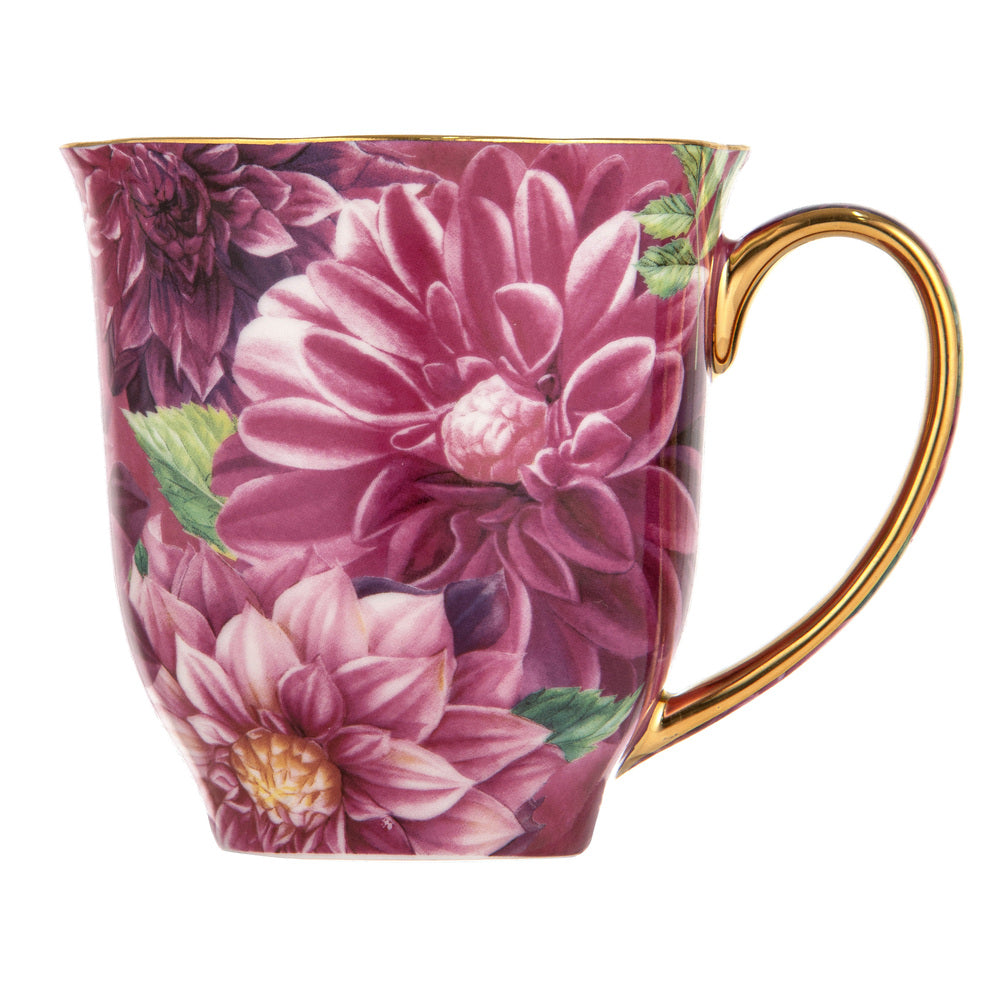 Ashdene Bold Blooms Pink Dahlia Mug