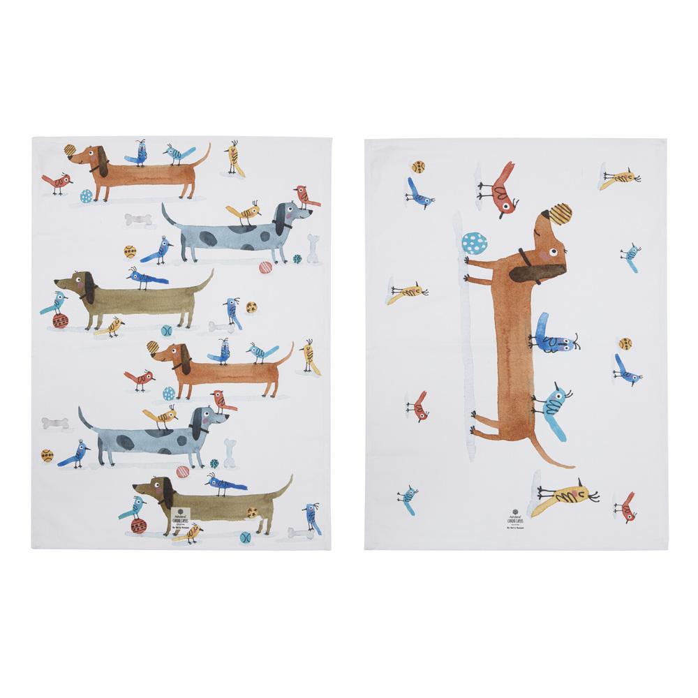 Ashdene Canine Capers Set of 2 Kitchen Towels