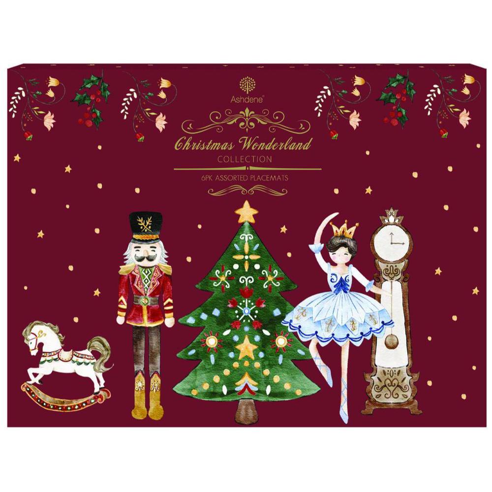 Ashdene Christmas Wonderland Set of 6 Assorted Placemats