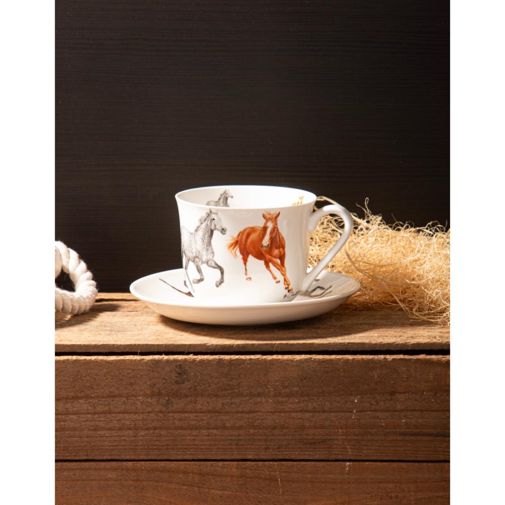 Ashdene Horses By Charlotte Cup & Saucer