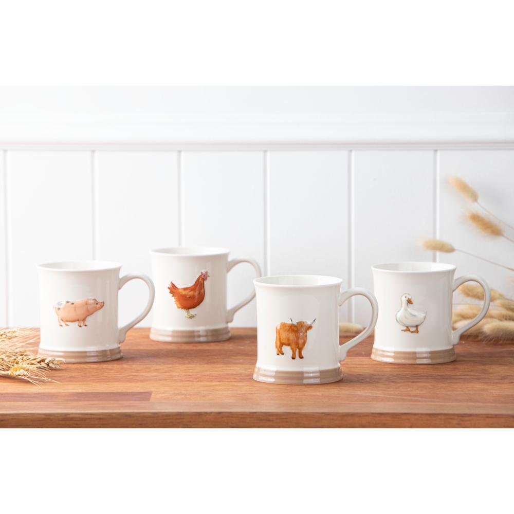 Ashdene Farm Friends Set of 4 Mugs Assorted