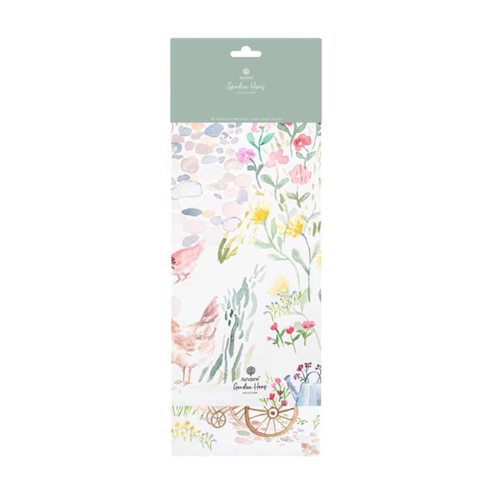 Ashdene Garden Hens Set of 2 Kitchen Towels