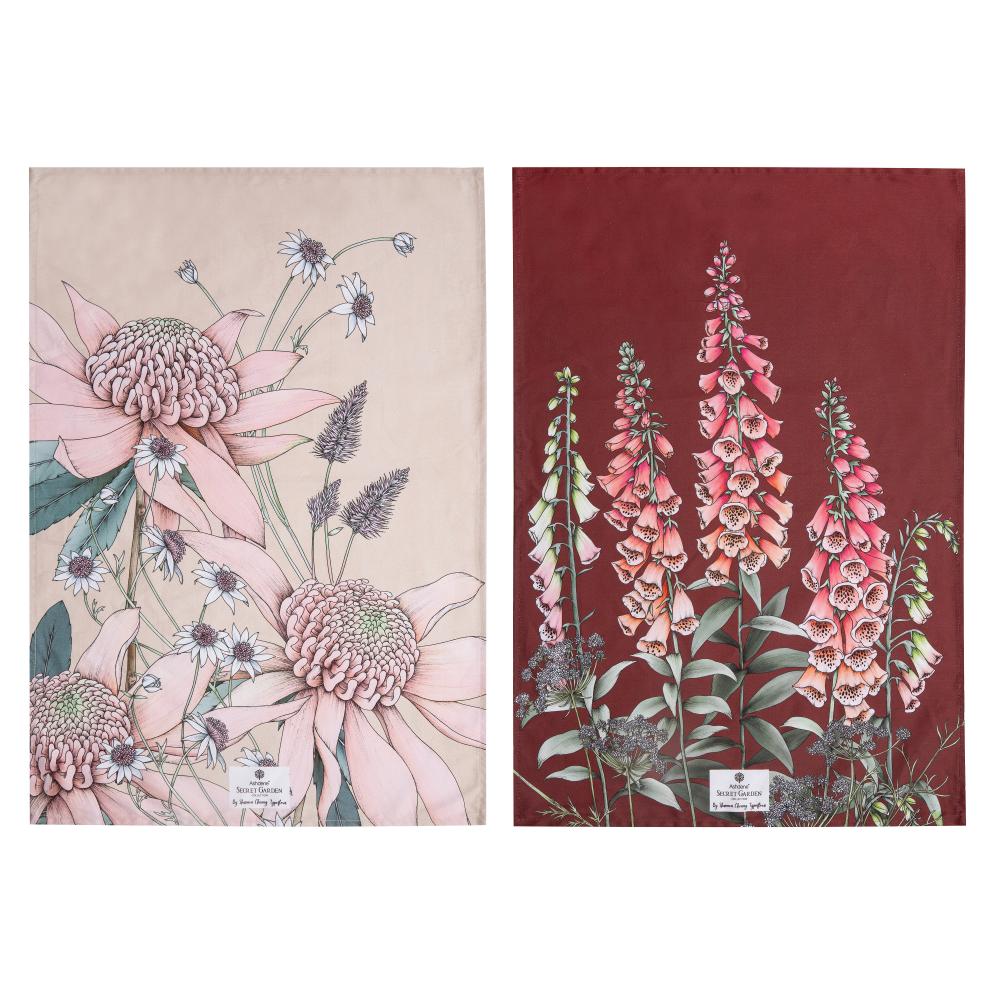 Ashdene Secret Garden Set of 2 Kitchen Towels