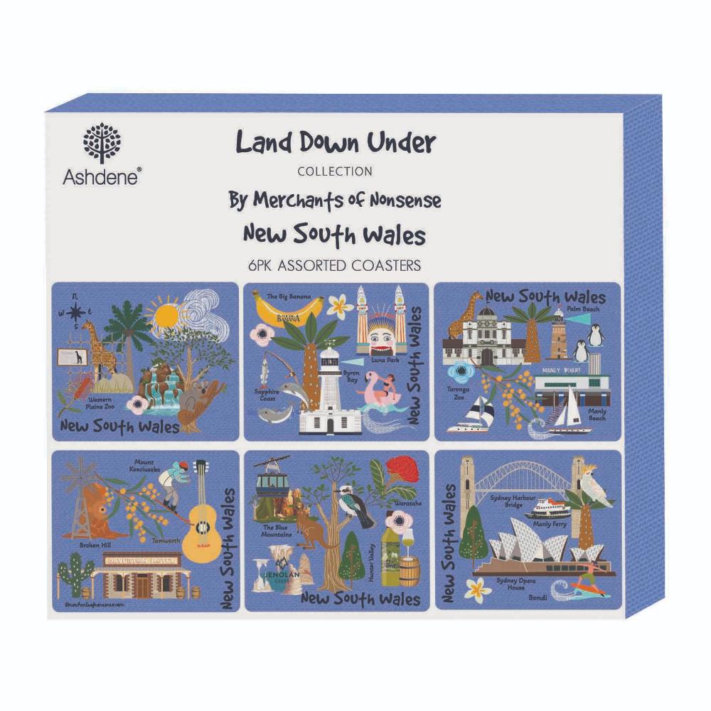 Ashdene Land Down Under Set of 6 Coasters