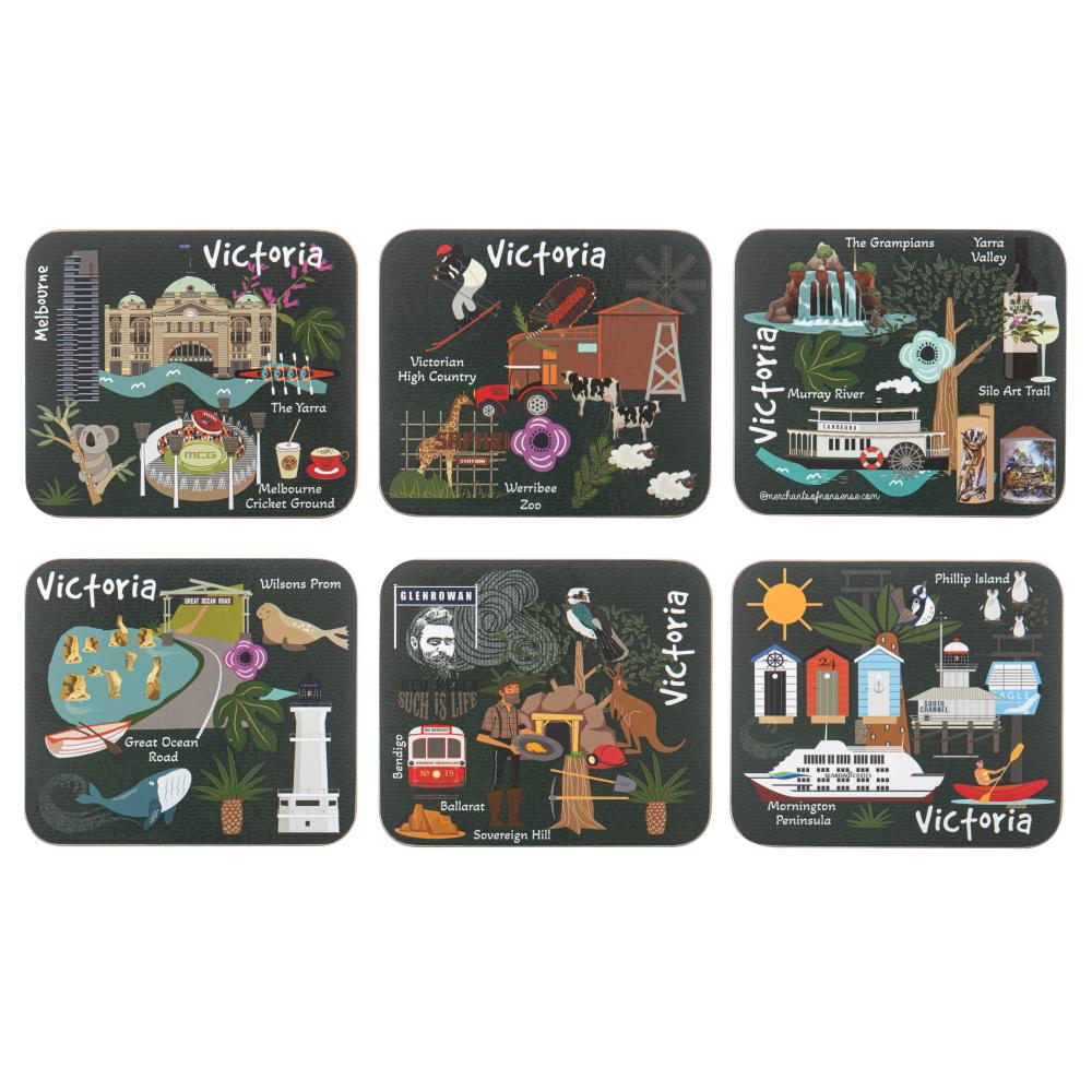 Ashdene Land Down Under Set of 6 Coasters