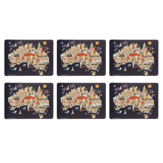 Ashdene Land Down Under Set of 6 Placemats