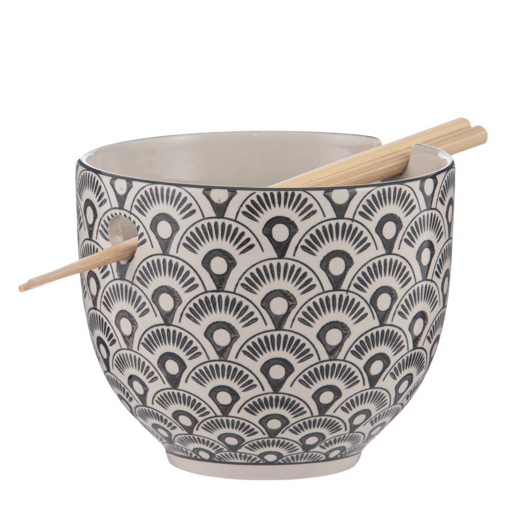 Ladelle Nara Noodle Bowl with Chopsticks