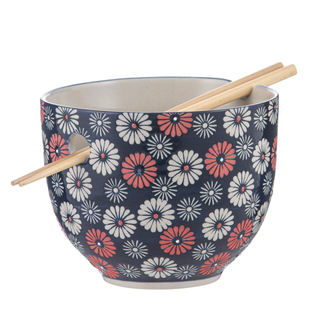 Ladelle Nara Noodle Bowl with Chopsticks