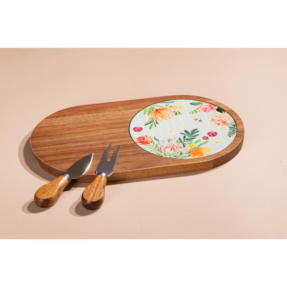 Ladelle Esperance Platter and Cheese Knife Set