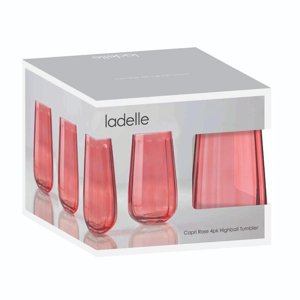 Ladelle Capri Set of 4 Highball Tumblers