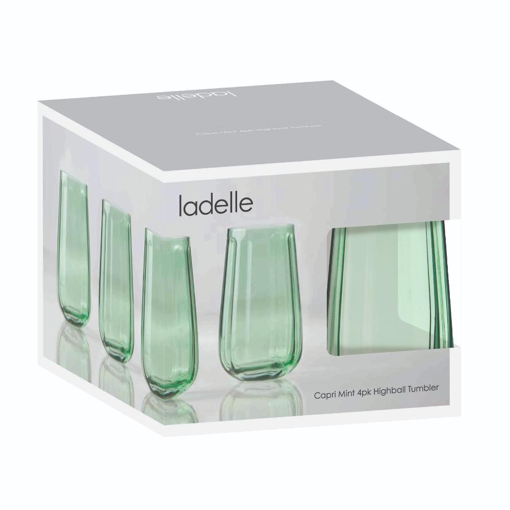 Ladelle Capri Set of 4 Highball Tumblers