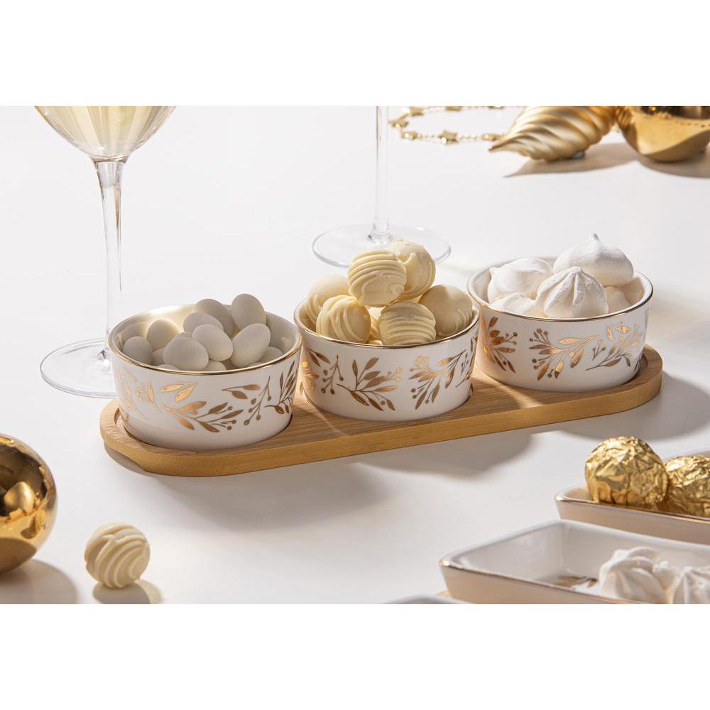 Ladelle Comet Set of 4 Bowl & Tray Set