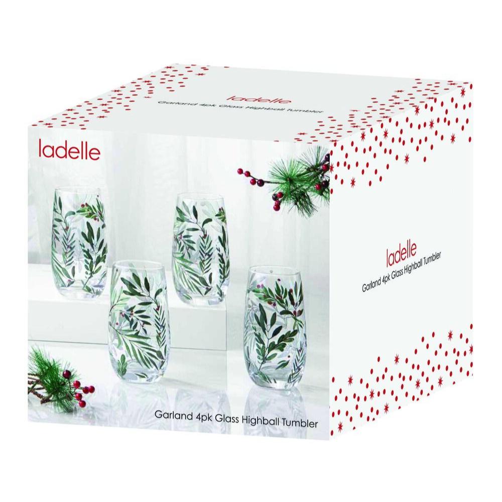 Ladelle Garland Set of 4 Highball Tumbler