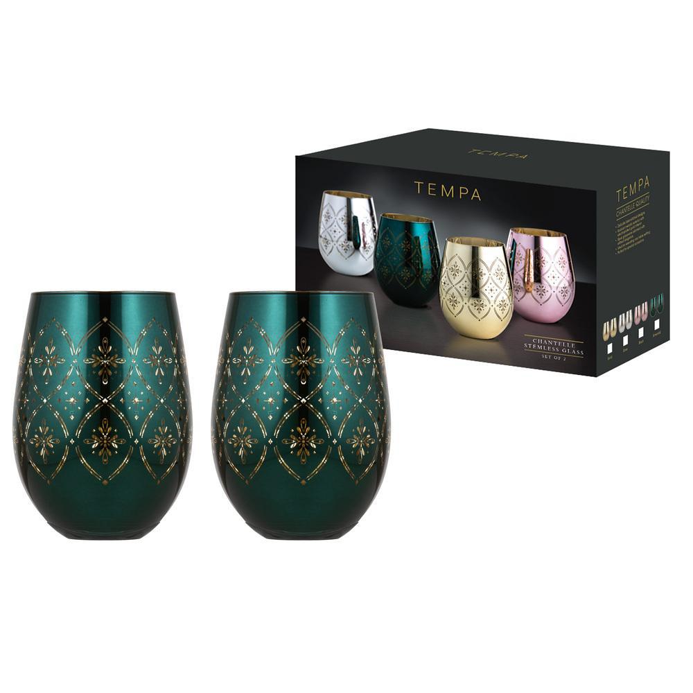 Tempa Chantelle Set of 2 Stemless Glasses