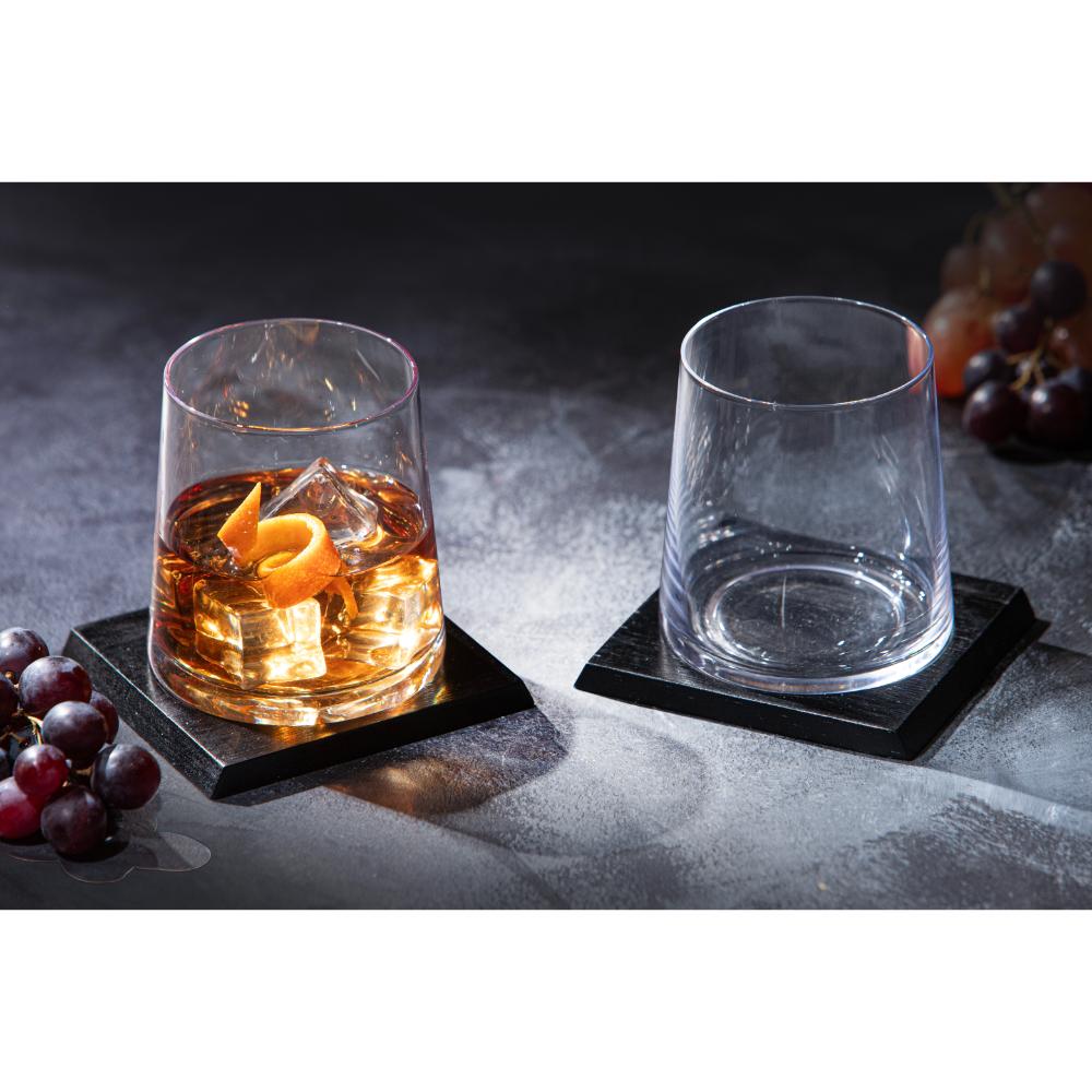 Tempa Harvey Whisky Glass & Coaster Set Black