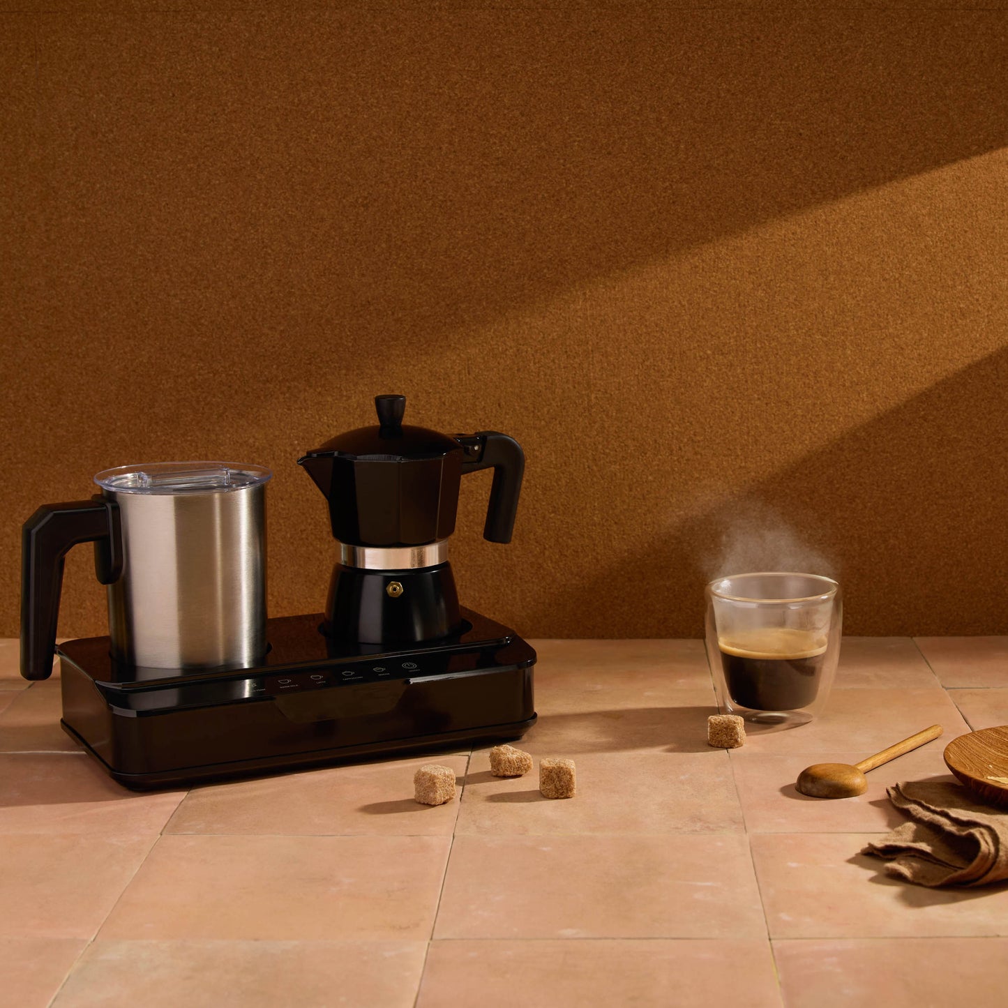 Leaf & Bean Electric Espresso Maker With Milk Frother & Warmer