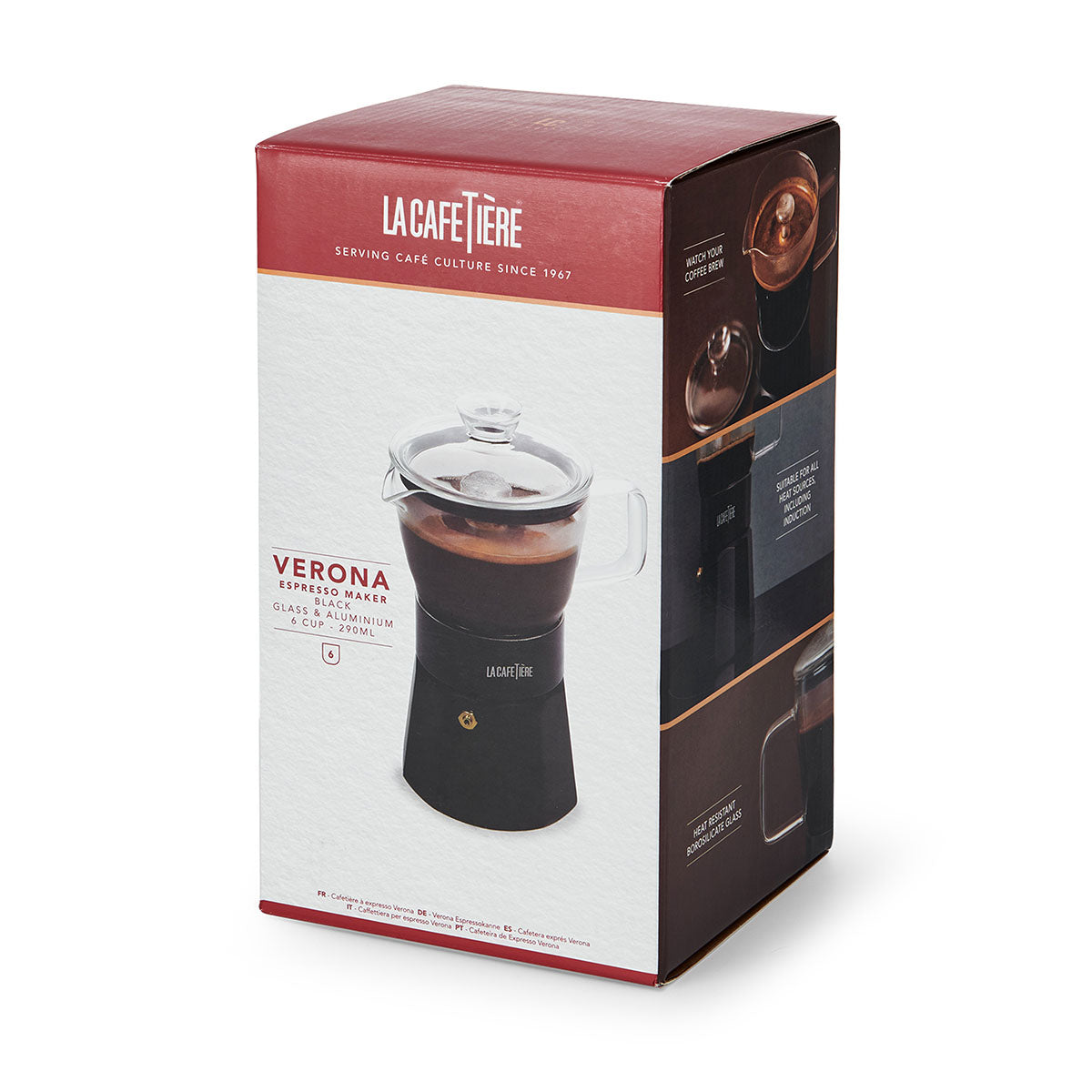 La Cafetière Verona Six Cup Glass Espresso Maker