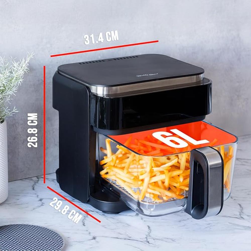 Healthy Choice 6L Glass Digital Air Fryer Oven