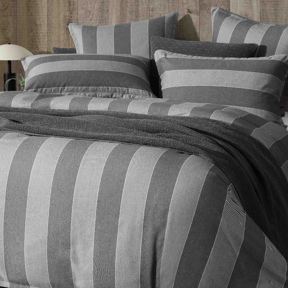 Private Collection Thatcher Charcoal Quilt Cover Set