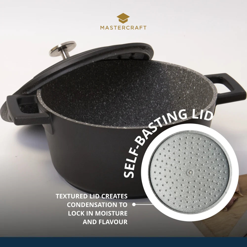 Mastercraft Casserole Dish Cast Aluminium 28cm Black