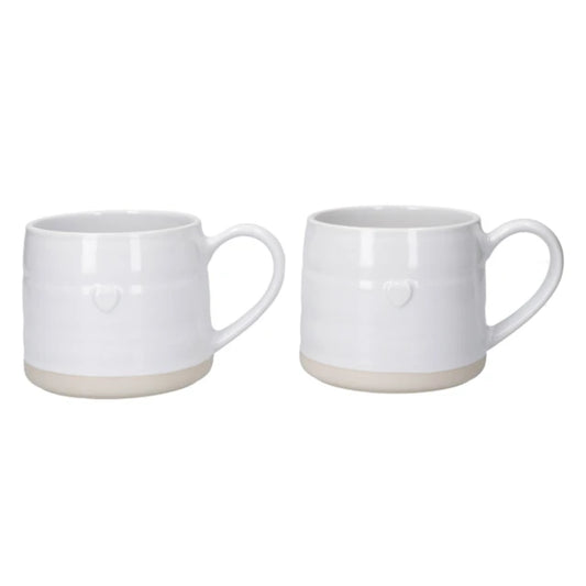 Mikasa Stoneware 2pc 380ml Cosy Mug Heart