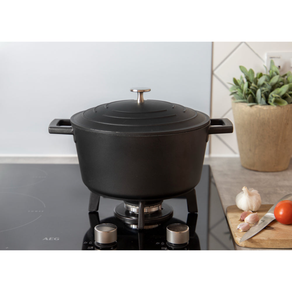 Mastercraft Casserole Dish Cast Aluminium 24cm Black