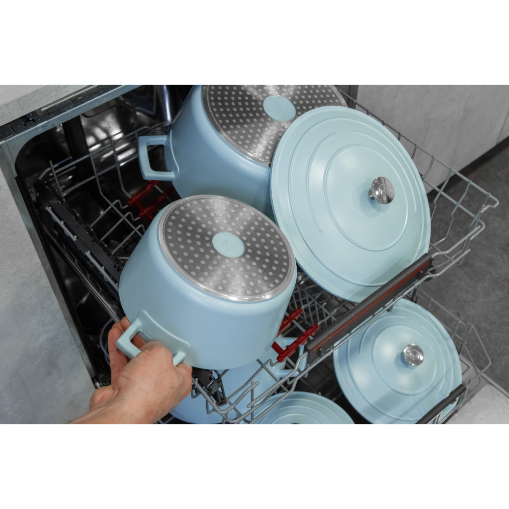 Mastercraft Casserole Dish Cast Aluminium 24cm Sky Blue