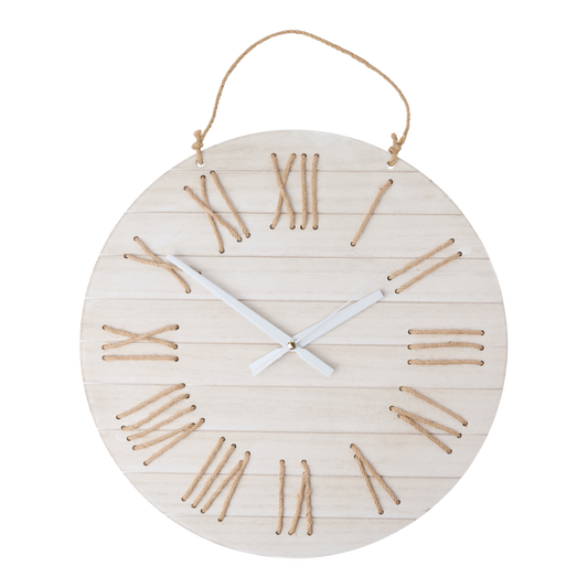 MyHouse Wooden Clock White