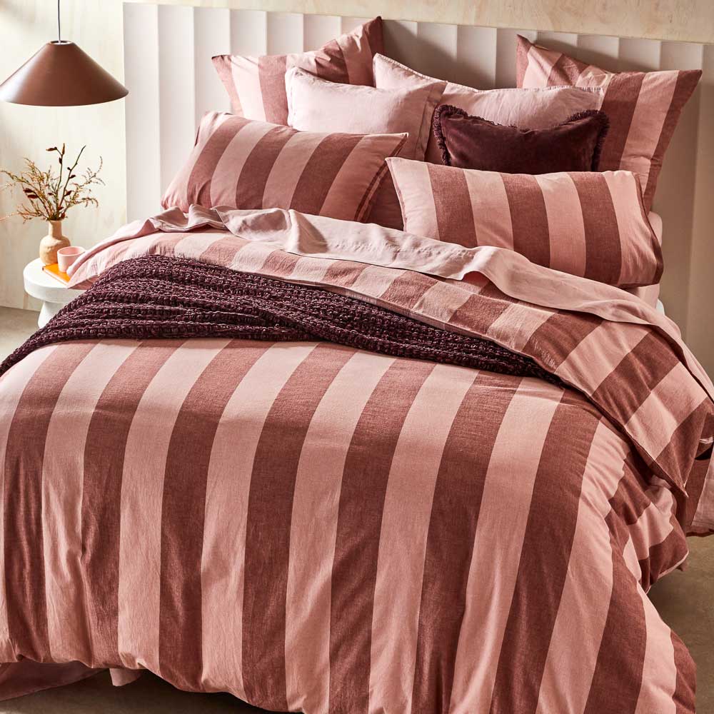 MyHouse Lena Quilt Cover Set Rose