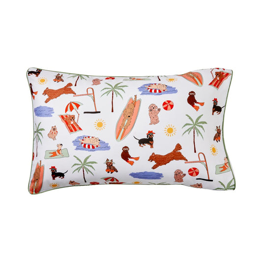 Adorn Living Novelty Pillowcase Pair Vacay Dogs