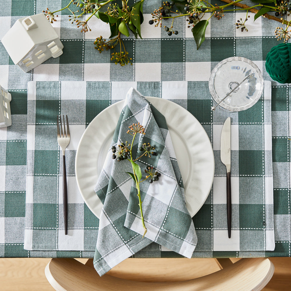 MyHouse Set of 2 Placemats Check Moss